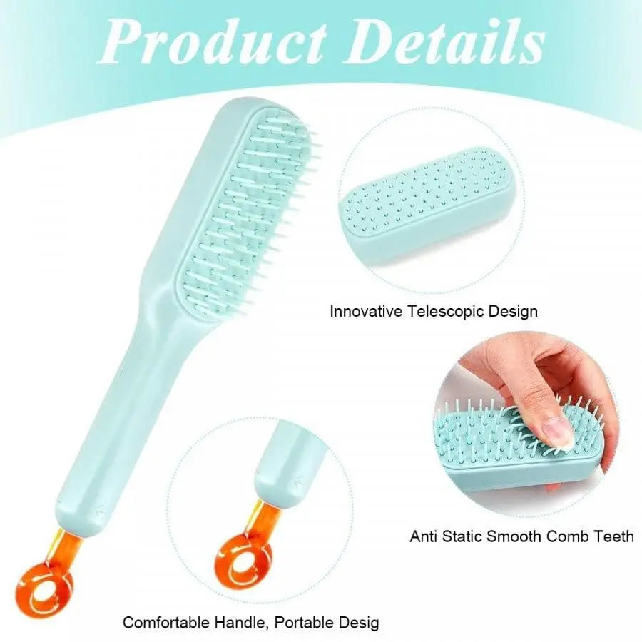 Self-cleaning Anti-static Massage Comb for Adults and Kids 5921f9-c7