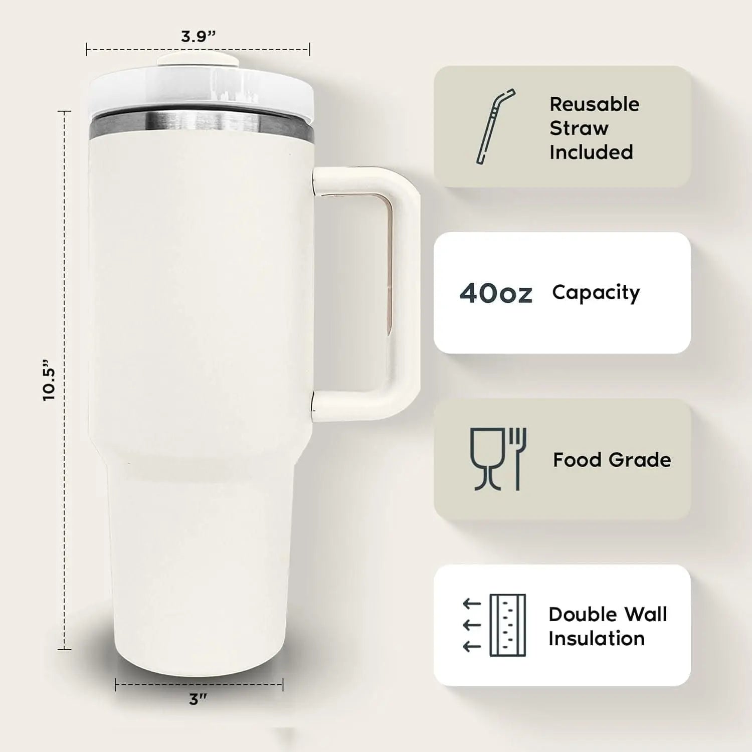 Stainless Steel Cup acuum Insulated Tumbler for Water - DECORATION HUB