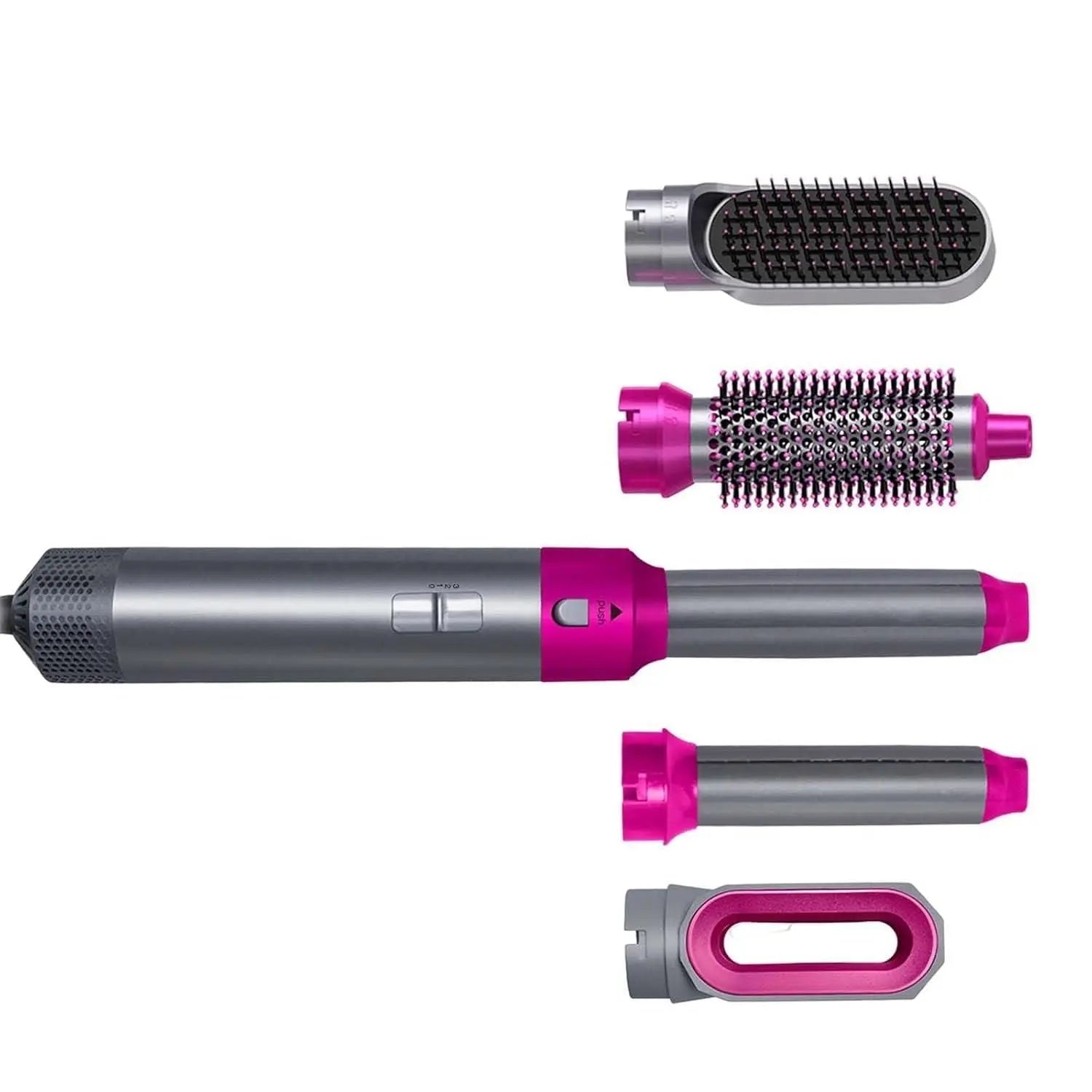 Muti-Functional 5 IN 1 Hair Styling Tool Detachable Hot Air Brush Hair Dryer with Comb 5921f9-c7