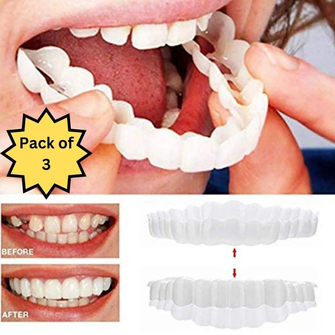 Teeth Denture (Pack of 3) - DECORATION HUB